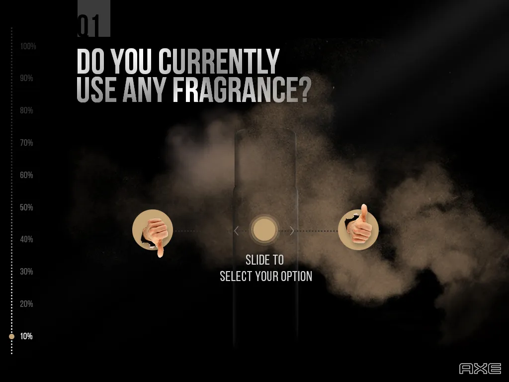 Fragrance question with slider