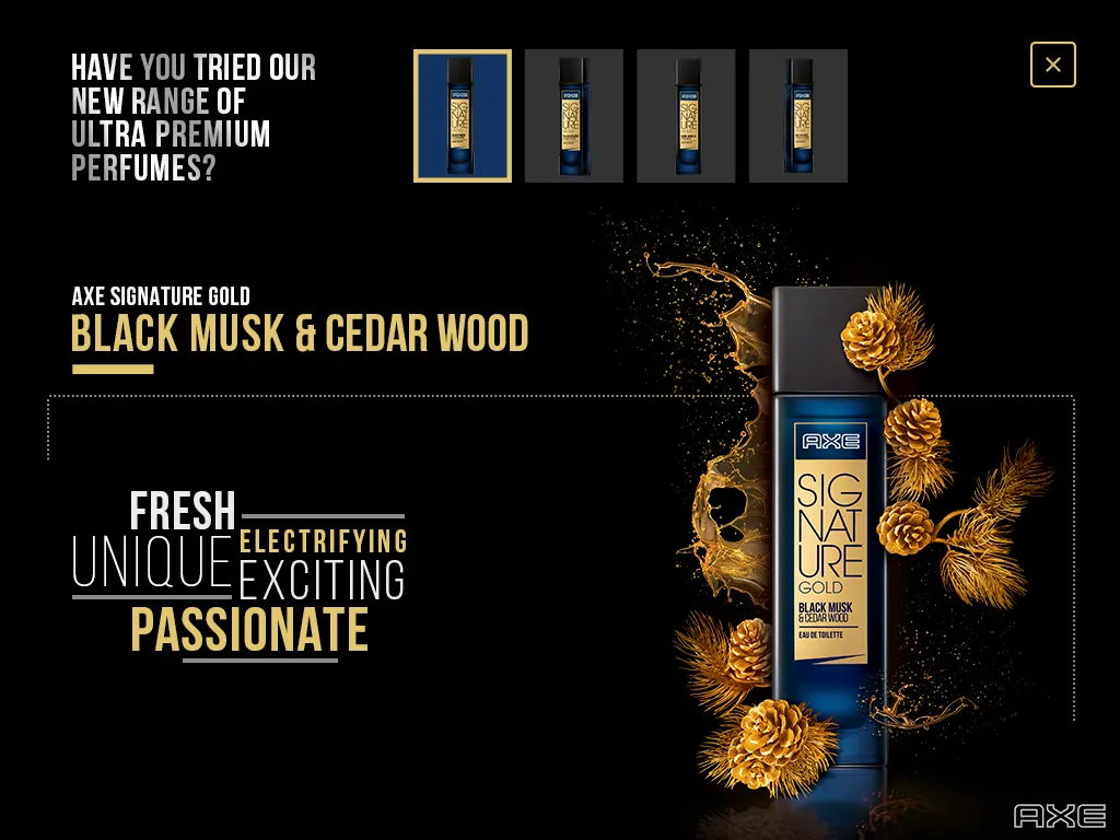 AXE Signature Gold reveal