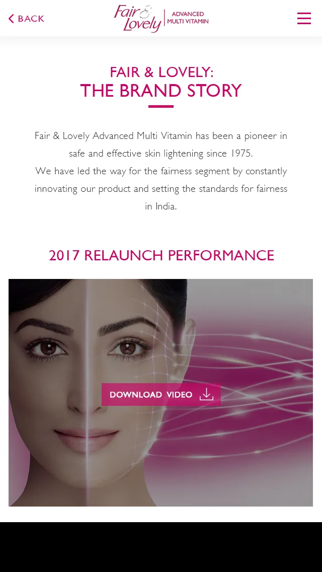 Fair & Lovely brand story