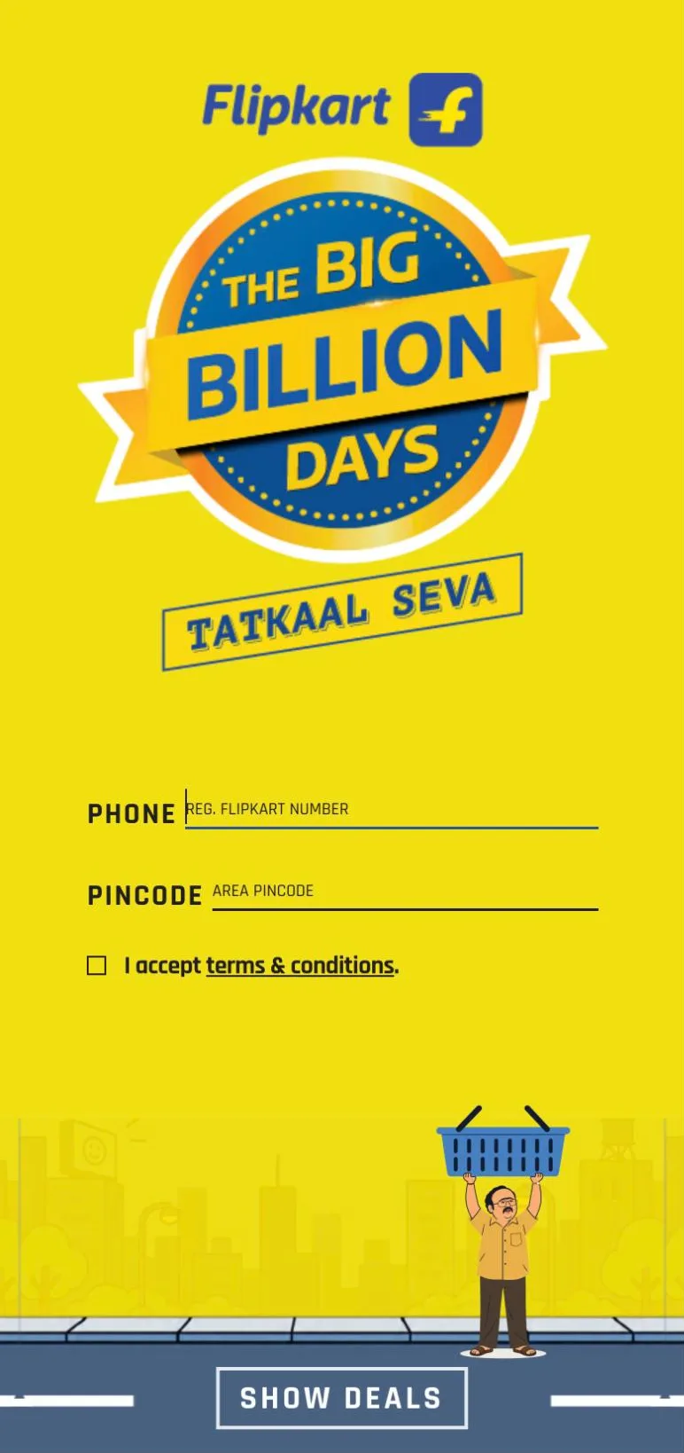 Tatkaal Seva reservation form on mobile